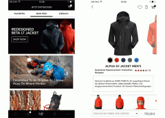 Neue Arcteryx Shopping APP